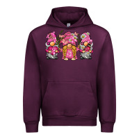 Mauve Wine breast cancer gnome Urban Hoodie - BarkalooDesign