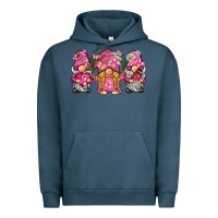 Pigment Midnight Navy breast cancer gnome Urban Hoodie - BarkalooDesign