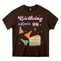 Chocolate Brown birthday mode on Heavy Core Tee - JahusDesignShop