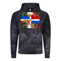 Cloud Black Mexican and Puerto Rico Flag Vintage Hoodie - texasbilliewilder