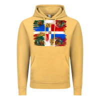 Vintage Mustard Mexican and Puerto Rico Flag Vintage Hoodie - texasbilliewilder