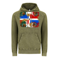 Vintage Olive Mexican and Puerto Rico Flag Vintage Hoodie - texasbilliewilder