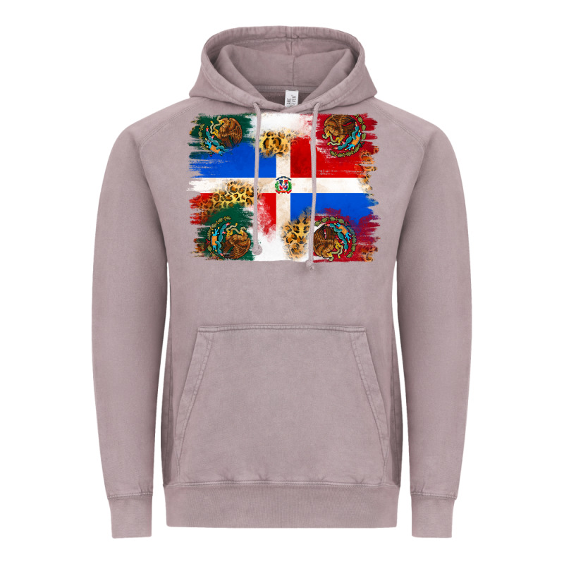 Mexican And Puerto Rico Flag Vintage Hoodie by texasbilliewilder | Teevron