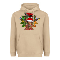 Mushroom longhorn Aztec Christmas Heavyweight Hoodie - CowhideDigitalArt