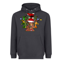 Smoke longhorn Aztec Christmas Heavyweight Hoodie - CowhideDigitalArt