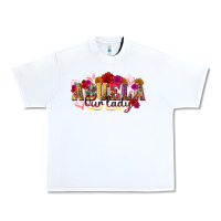 White Abuela Our Lady Urban Heavy Tee - texasbilliewilder
