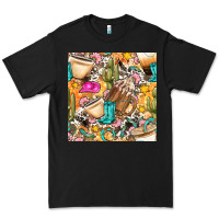 Black western cowgirl coffee cup with cowhide seamless pattern bbs Premium Tee - BundleAndBundleShop