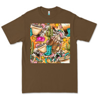 Cacao western cowgirl coffee cup with cowhide seamless pattern bbs Premium Tee - BundleAndBundleShop