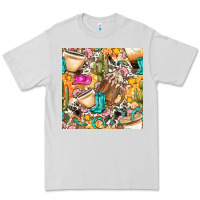 Dove Grey western cowgirl coffee cup with cowhide seamless pattern bbs Premium Tee - BundleAndBundleShop