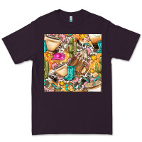 Plum western cowgirl coffee cup with cowhide seamless pattern bbs Premium Tee - BundleAndBundleShop