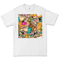 White western cowgirl coffee cup with cowhide seamless pattern bbs Premium Tee - BundleAndBundleShop