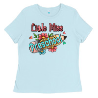 Baby Blue little miss preschool Ladies Tee - RanaPortraitStore