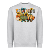 Heather Grey give thanks to the lord Heavyweight Sweatshirt - FaDigitalArtStudio