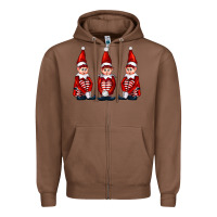 Chestnut Christmas Elfs Zipper Hoodie - FaDigitalArtStudio