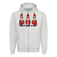 Dove Grey Christmas Elfs Zipper Hoodie - FaDigitalArtStudio