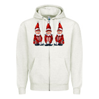 Oatmeal Heather Christmas Elfs Zipper Hoodie - FaDigitalArtStudio