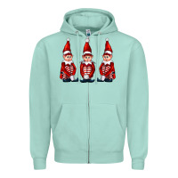 Seafoam Christmas Elfs Zipper Hoodie - FaDigitalArtStudio