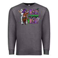 Charcoal Heather Moo I Mean Boo Premium Sweatshirt - CowhideDigitalArt