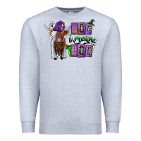 Heather Grey Moo I Mean Boo Premium Sweatshirt - CowhideDigitalArt