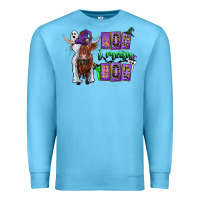 Ocean Blue Moo I Mean Boo Premium Sweatshirt - CowhideDigitalArt