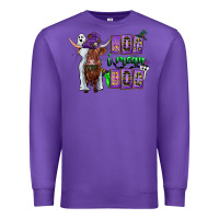 Purple Moo I Mean Boo Premium Sweatshirt - CowhideDigitalArt