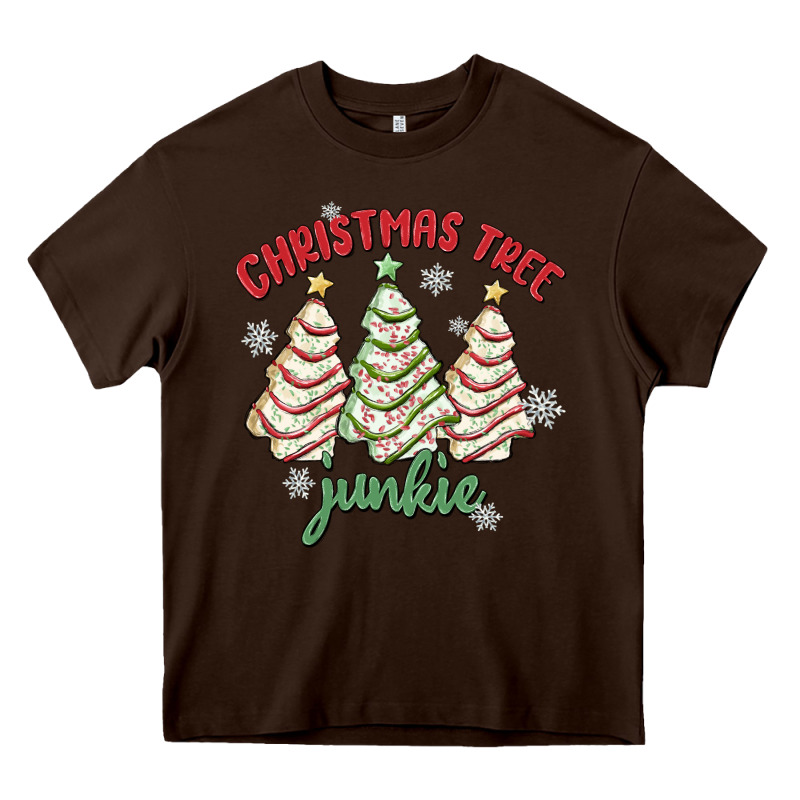 Christmas Tree Junkie Heavy Core Tee by MaliasSmallBusiness | Teevron