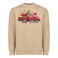Mushroom Western Valentines Day Truck Photography Love Side Heavyweight Sweatshirt - FaDigitalArtStudio