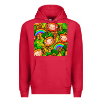 Cardinal St. Patrick's dwarf seamless pattern digital paper Premium Hoodie - BundleAndBundleShop