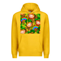 Lemon St. Patrick's dwarf seamless pattern digital paper Premium Hoodie - BundleAndBundleShop