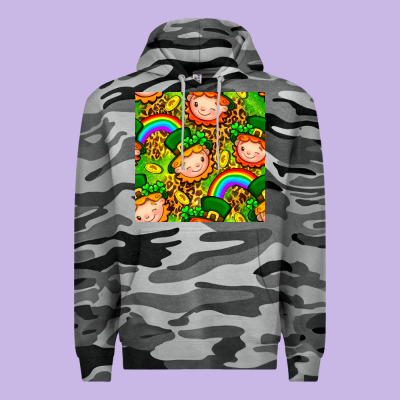 St. Patrick's Dwarf Seamless Pattern Digital Paper Premium Hoodie Designed By Bundleandbundleshop