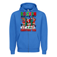 True Royal Rockin Around The Christmas Tree Zipper Hoodie - FaDigitalArtStudio