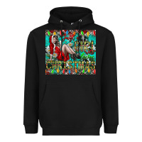 Black Just A Girl Who Loves Christmas Heavyweight Hoodie - CowhideDigitalArt