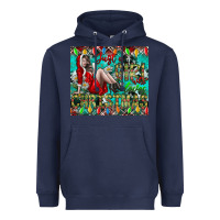 Navy Just A Girl Who Loves Christmas Heavyweight Hoodie - CowhideDigitalArt