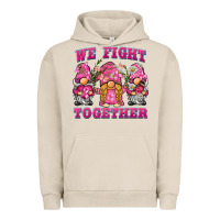 Pigment French Oak we fight together breast cancer gnome Urban Hoodie - BarkalooDesign