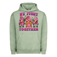Pigment Oil Green we fight together breast cancer gnome Urban Hoodie - BarkalooDesign
