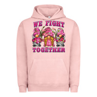 Pigment Salmon we fight together breast cancer gnome Urban Hoodie - BarkalooDesign