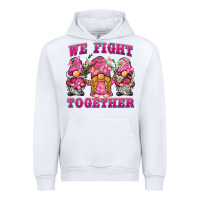White we fight together breast cancer gnome Urban Hoodie - BarkalooDesign