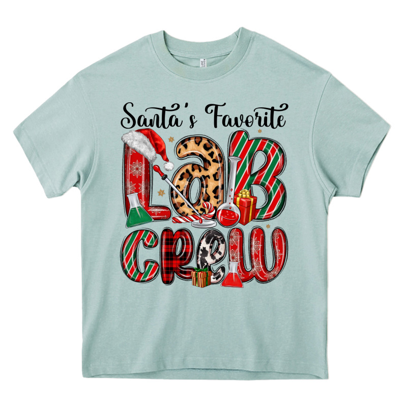 Santa S Favorite Lab Crew Heavy Core Tee by MaliasSmallBusiness | Teevron