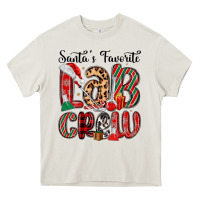 Cream santa s favorite lab crew Heavy Core Tee - MaliasSmallBusiness
