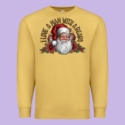 I Love A Man With A Bearo Premium Sweatshirt Designed By Cowhidedigitalart