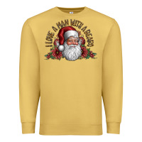 Antique Gold i love a man with a bearo Premium Sweatshirt - CowhideDigitalArt