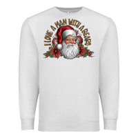 Oatmeal Heather i love a man with a bearo Premium Sweatshirt - CowhideDigitalArt