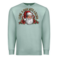 Seafoam i love a man with a bearo Premium Sweatshirt - CowhideDigitalArt