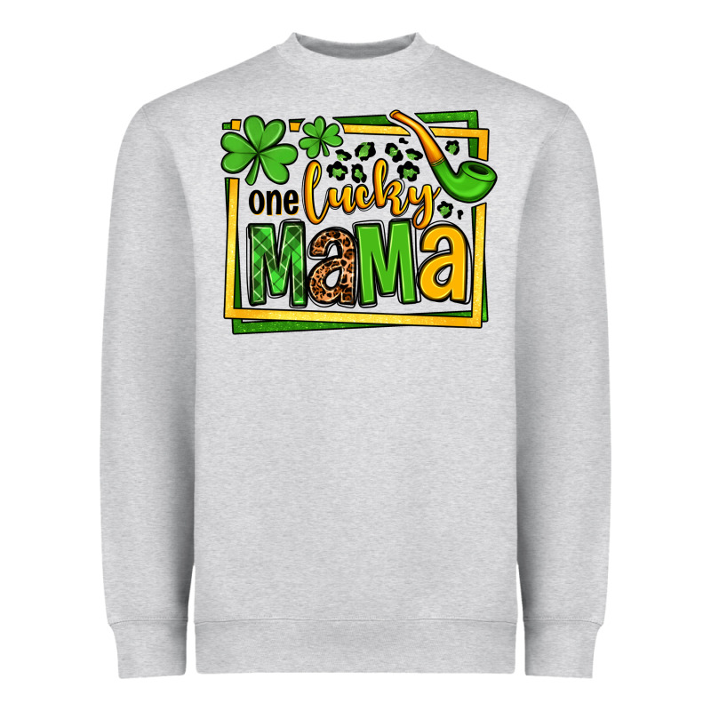One Lucky Mama St. Patrick's Heavyweight Sweatshirt by OliviaCreatesArt | Teevron