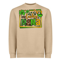 Mushroom One lucky mama St. Patrick's Heavyweight Sweatshirt - OliviaCreatesArt