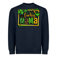 Navy One lucky mama St. Patrick's Heavyweight Sweatshirt - OliviaCreatesArt