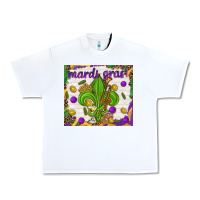 White Mardi Gras fleur de lis Urban Heavy Tee - NancyCooperArtShop
