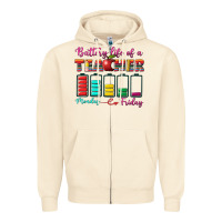 Sandshell battery life of a teacher Zipper Hoodie - BundleAndBundleShop