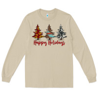 Mushroom happy holidays christmas trees Long Sleeve Tee - Jasminsmagicworld