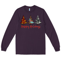 Plum happy holidays christmas trees Long Sleeve Tee - Jasminsmagicworld